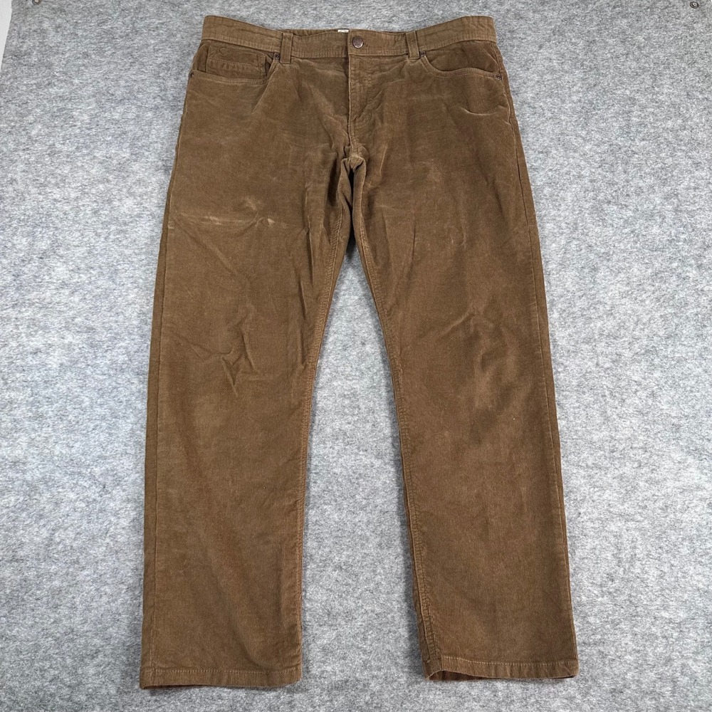 Copper & Oak Corduroy Pants Mens 38x30 Brown Straight Leg Stretch